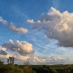 fluffy white clouds