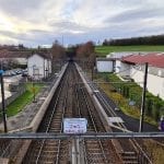 train tracks from above