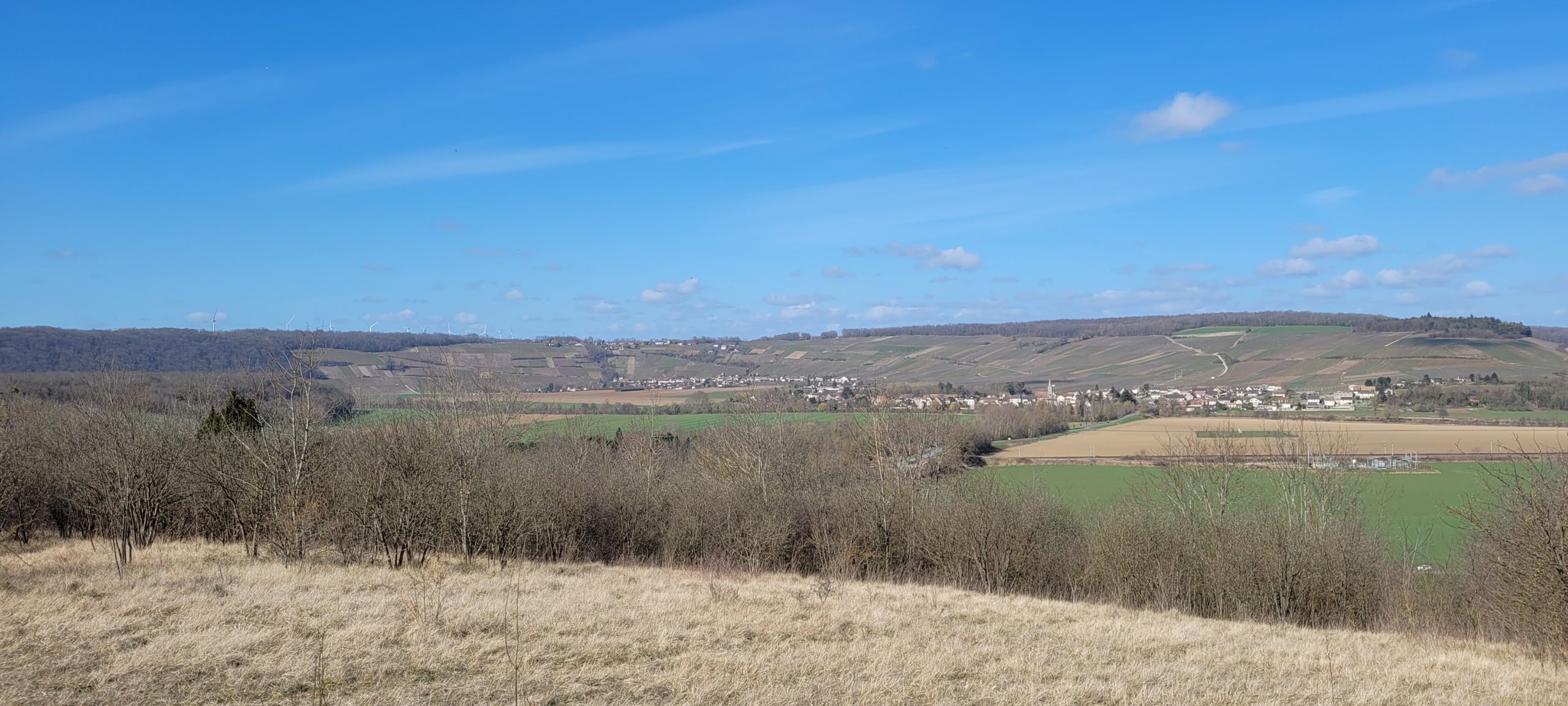 French landscape with blue sky