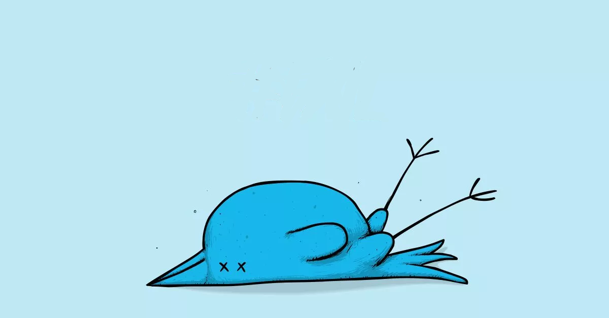 dead Twitter bird