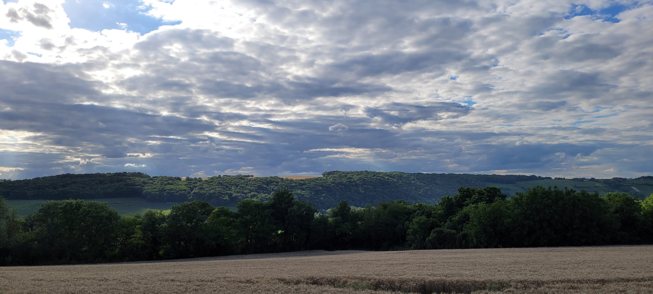 cloudy sky over french countryside